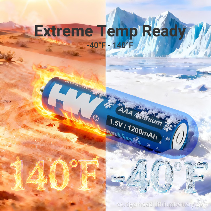 12PCS 1,5V AAA 1200mAh nedobíjecí lithiová baterie
